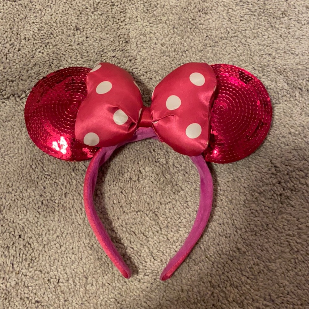 Pink Minnie Mouse ears! EUC